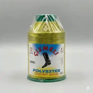Çizmeli 100 gr. Polyester Oya İpi - (Renk no:1200)
