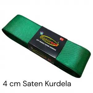 4 cm Zümrüt Saten Kurdele (10 mt.) - (SK-04-06)