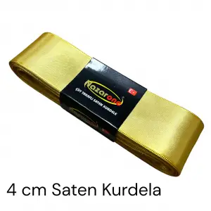 4 cm Hardal Sarı Saten Kurdele (10 mt.) - (SK-04-11)