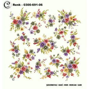 Cenk 100 cm Desenli Oyalık Yazma (Cnk-691-06)