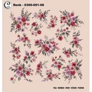 Cenk 100 cm Desenli Oyalık Yazma (Cnk-691-08)