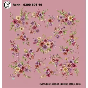 Cenk 100 cm Desenli Oyalık Yazma (Cnk-691-16)