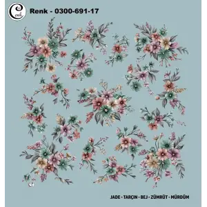 Cenk 100 cm Desenli Oyalık Yazma (Cnk-691-17)