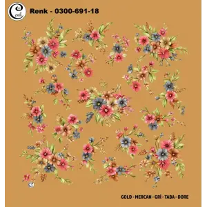 Cenk 100 cm Desenli Oyalık Yazma (Cnk-691-18)