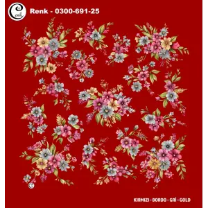 Cenk 100 cm Desenli Oyalık Yazma (Cnk-691-25)