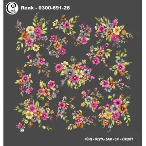 Cenk 100 cm Desenli Oyalık Yazma (Cnk-691-28)