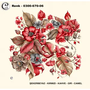 Cenk 100 cm Desenli Oyalık Yazma (Cnk-670-06)
