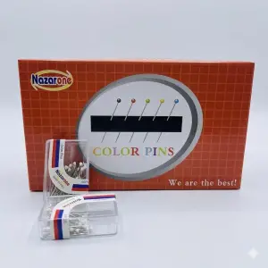 Nazarone Beyaz Renk Toplu Eşarp iğnesi 20 Adet (Eİ01-01)