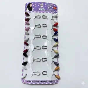 Nazarone Karışık Renk Eşarp Klipsi 1 Paket (Eİ01-13)