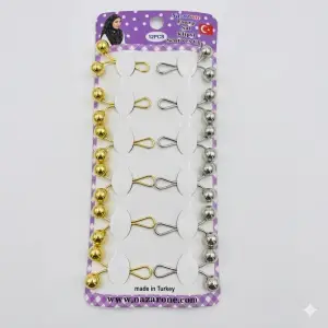 Nazarone Karışık Renk Eşarp Klipsi 1 Paket (Eİ01-14)