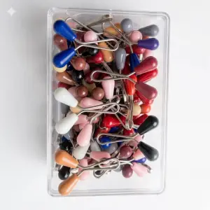 Nazarone Karışık Renk Dökme Eşarp Klipsi 1 Kutu - (100 adet) - (Eİ01-19)