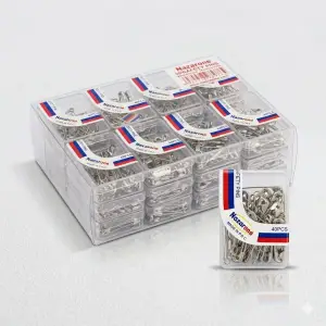 Nazarone 40 Adet Küçük Çengelli İğne Gümüş (1 Paket) (ÇİGÜMÜŞ)