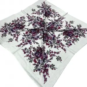 Huzurlu İpek Polyester Oyalık Yazma 100 cm - (PY02-04)