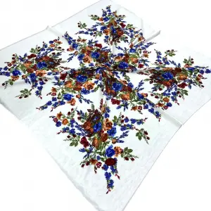 Huzurlu İpek Polyester Oyalık Yazma 100 cm - (PY02-17)