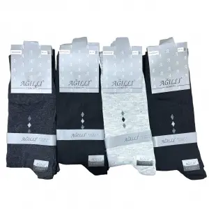 Ağıllı Erkek Dikişsiz Soket Çorap 12 Adet-(EÇ02-12)