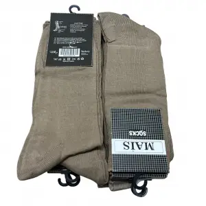 İhracat Fazlası Toptan Erkek Çorap 12’li Vizon Paket -(IH01-04)