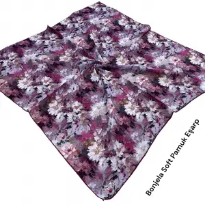 Bonjela El Dikişli Dijital Soft Eşarp-soft58-13