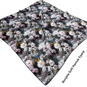 Bonjela El Dikişli Dijital Soft Eşarp-soft58-15