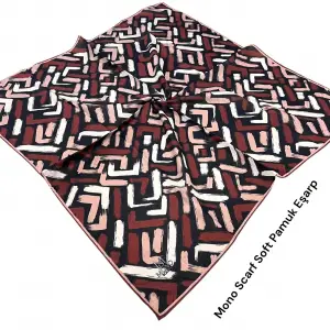 Mono Scarfs El Dikişli Dijital Soft Eşarp-soft07-08
