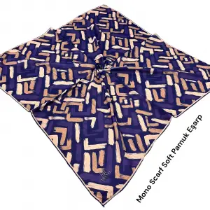 Mono Scarfs El Dikişli Dijital Soft Eşarp-soft07-11