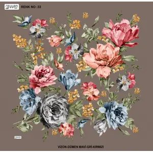 Reyyan İpek 100 cm Desenli Oyalık Yazma (ryyn-454-40)