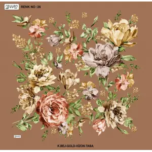 Reyyan İpek 100 cm Desenli Oyalık Yazma (ryyn-454-32)