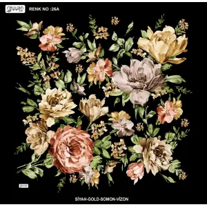 Reyyan İpek 100 cm Desenli Oyalık Yazma (ryyn-454-31)