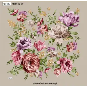 Reyyan İpek 100 cm Desenli Oyalık Yazma (ryyn-454-30)