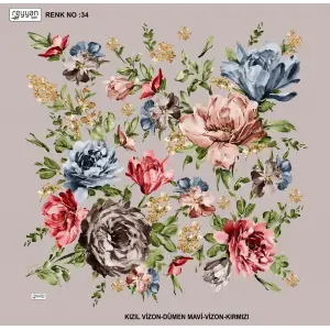 Reyyan İpek 100 cm Desenli Oyalık Yazma (ryyn-454-27)