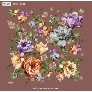 Reyyan İpek 100 cm Desenli Oyalık Yazma (ryyn-454-19)