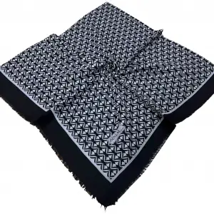 Sinem Dimi Pamuk Eşarp -(Siyah-Gri Serisi) -(FE542-12)