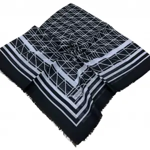 Sinem Dimi Pamuk Eşarp -(Siyah-Gri Serisi) -(FE542-10)