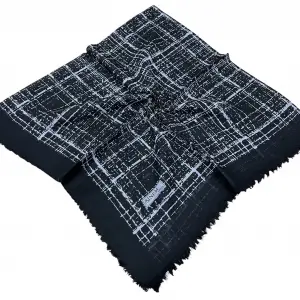 Sinem Dimi Pamuk Eşarp -(Siyah-Gri Serisi) -(FE542-03)