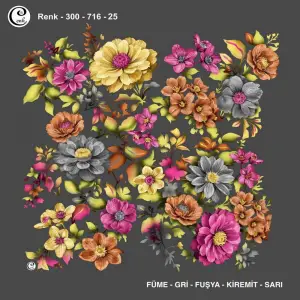 Cenk 100 cm Desenli Oyalık Yazma (Cnk-716-25)