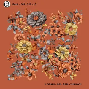 Cenk 100 cm Desenli Oyalık Yazma (Cnk-716-19)