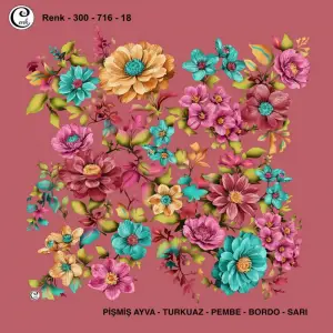 Cenk 100 cm Desenli Oyalık Yazma (Cnk-716-18)