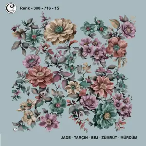 Cenk 100 cm Desenli Oyalık Yazma (Cnk-716-15)