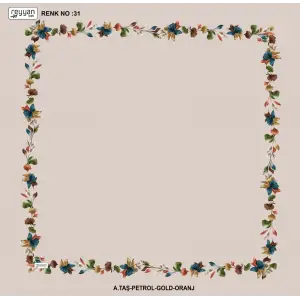 Reyyan İpek 100 cm Desenli Oyalık Yazma (ryyn-455-07)