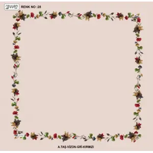 Reyyan İpek 100 cm Desenli Oyalık Yazma (ryyn-455-13)