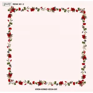 Reyyan İpek 100 cm Desenli Oyalık Yazma (ryyn-455-16)