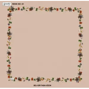 Reyyan İpek 100 cm Desenli Oyalık Yazma (ryyn-455-17)