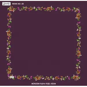 Reyyan İpek 100 cm Desenli Oyalık Yazma (ryyn-455-19)