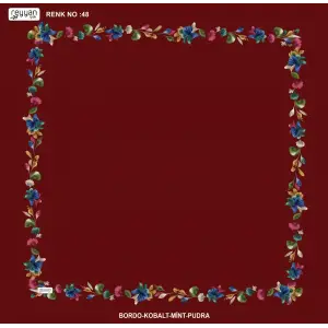 Reyyan İpek 100 cm Desenli Oyalık Yazma (ryyn-455-23)