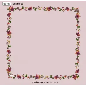 Reyyan İpek 100 cm Desenli Oyalık Yazma (ryyn-455-24)