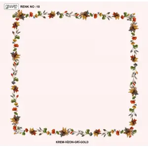 Reyyan İpek 100 cm Desenli Oyalık Yazma (ryyn-455-25)