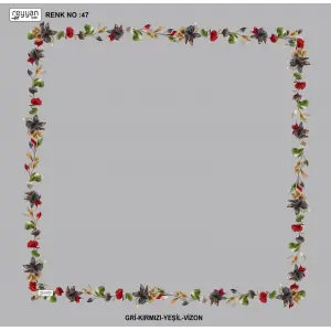 Reyyan İpek 100 cm Desenli Oyalık Yazma (ryyn-455-32)