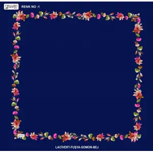 Reyyan İpek 100 cm Desenli Oyalık Yazma (ryyn-455-37)