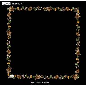 Reyyan İpek 100 cm Desenli Oyalık Yazma (ryyn-455-40)