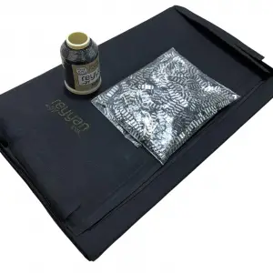 Reyyan İpek 3’lü Hazır Oya Paketi Siyah-070-4 | Yazma + Oya İpi + Baget Pleksi Pul Seti-RHP070-4