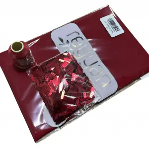 Reyyan İpek 3’lü Hazır Oya Paketi Kırmızı-075 | Yazma + Oya İpi + Baget Pleksi Pul Seti-RHP075